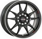Flat Black rim Polished 